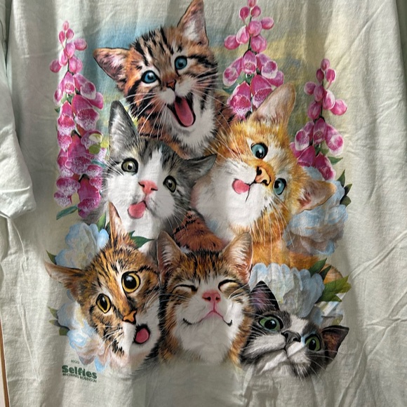 The Mountain Playful Cats Tee - Light Green - Picture 2 of 5